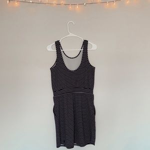 black and white all in motion dress